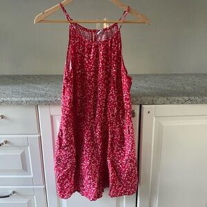 Old navy romper size large red floral